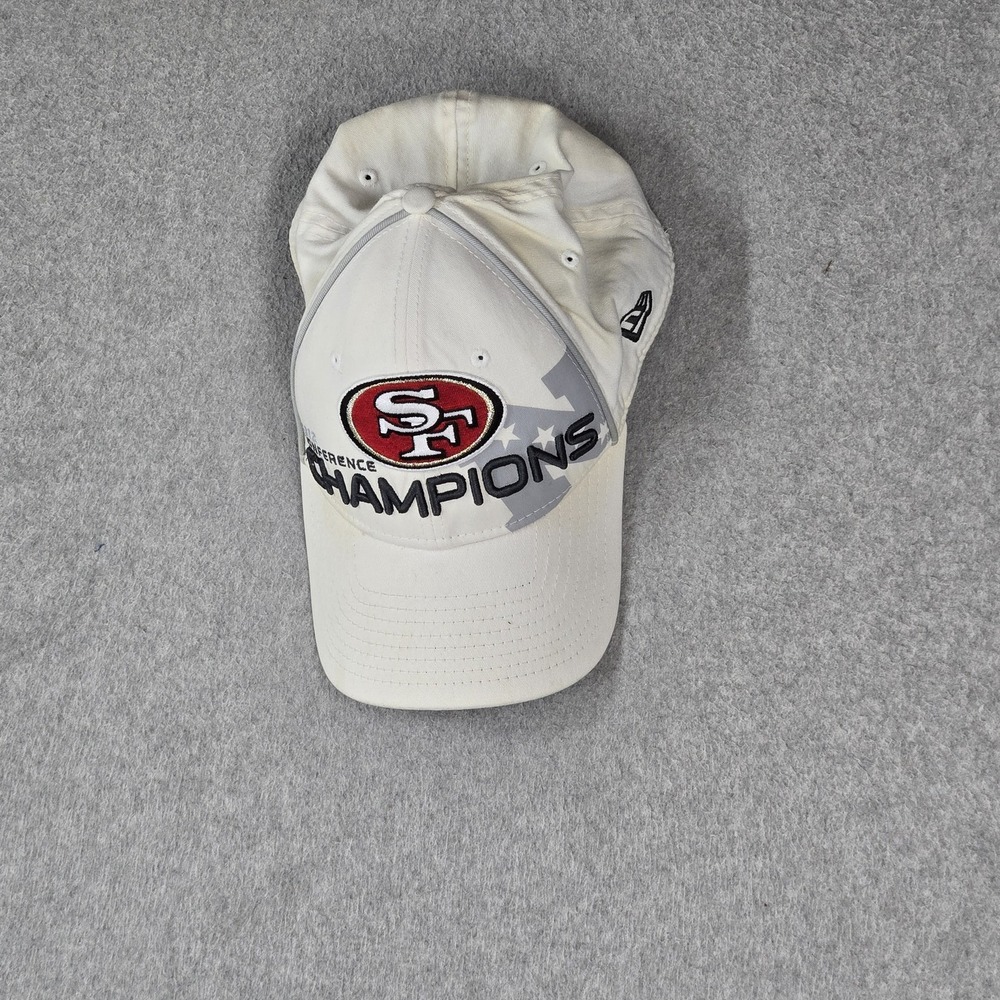 San Francisco 49ers Men Baseball Cap S/M White New Era 2013 Superbowl XLVII READ
